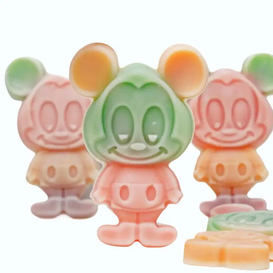 Bonbons de cire de grande taille en forme de Mickey remplis de sirop